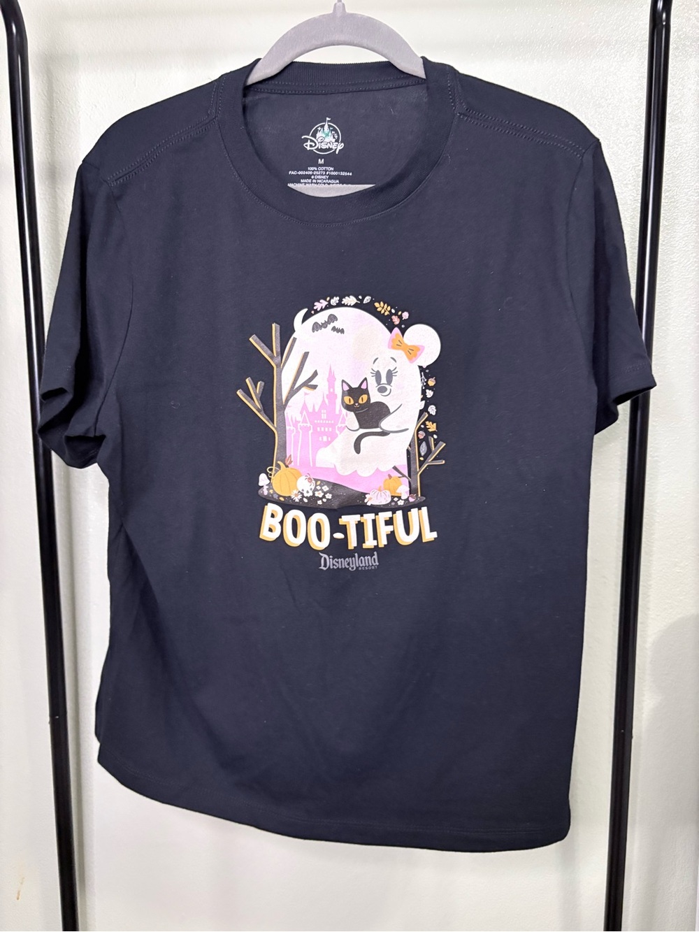 NWT Disneyland Resort Halloween Minnie Ghost Boo-Tiful Graphic T-Shirt Size M